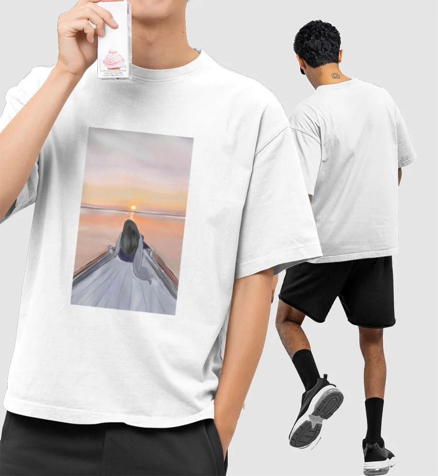 Peace tee Front-Printed Oversized T-Shirt