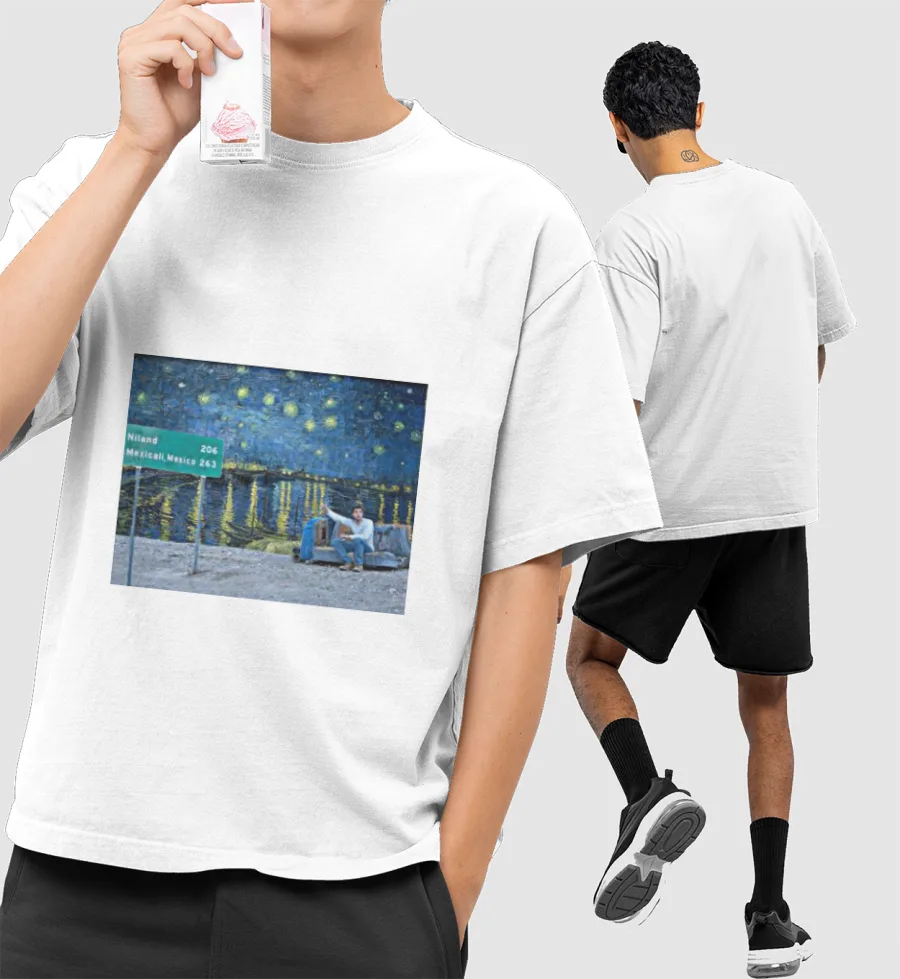 Into the wild  Front-Printed Oversized T-Shirt