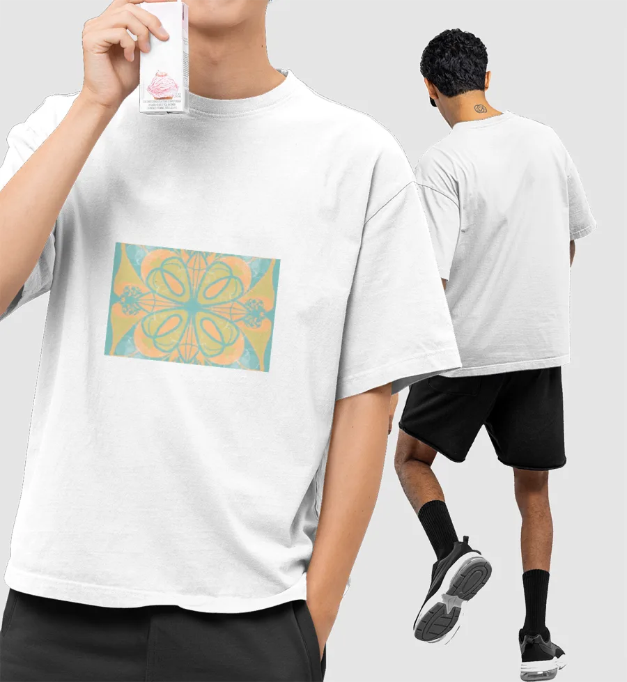 Mandala Front-Printed Oversized T-Shirt