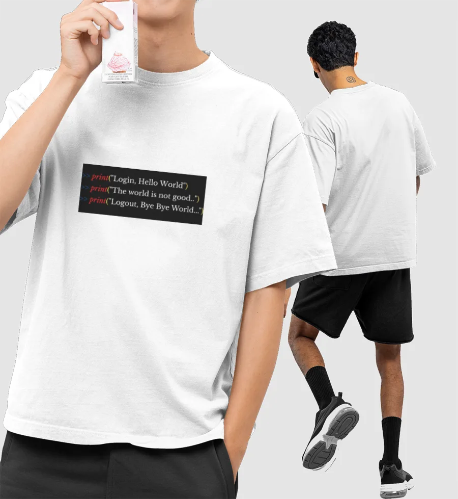 Code a Front-Printed Oversized T-Shirt