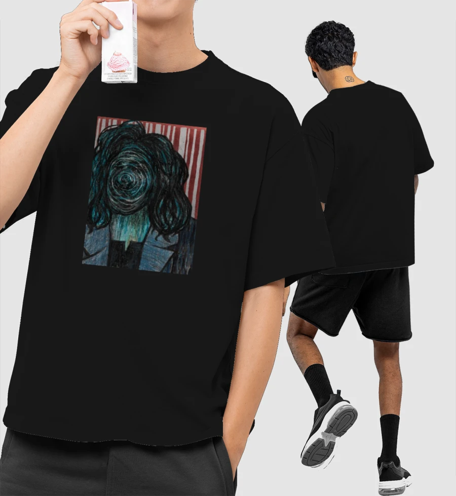 Hozier Trippy Oversized Tee Front-Printed Oversized T-Shirt