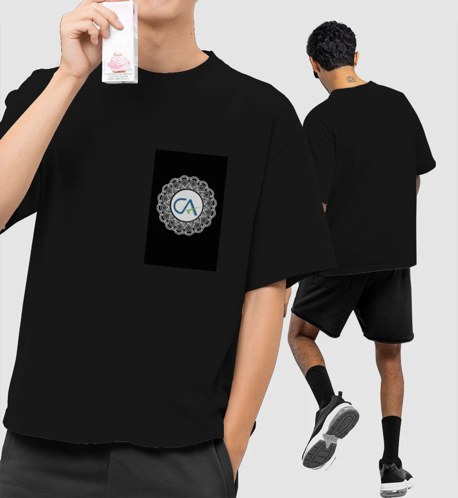 Chattered Accountant Front-Printed Oversized T-Shirt