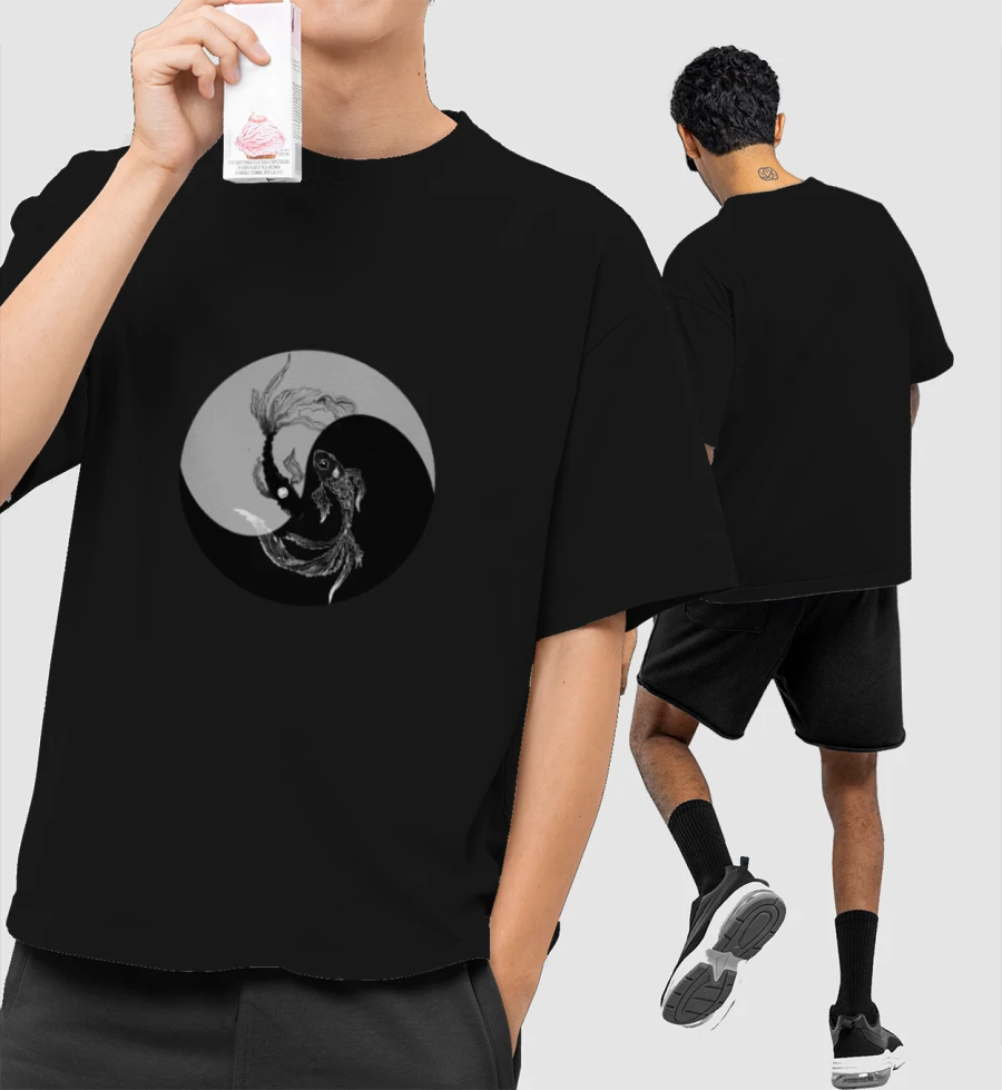 kois Front-Printed Oversized T-Shirt