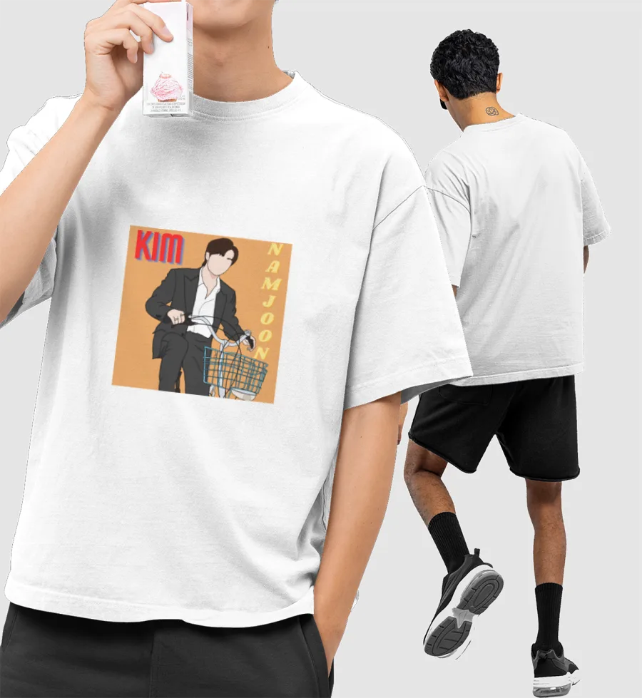 BTS RM Front-Printed Oversized T-Shirt