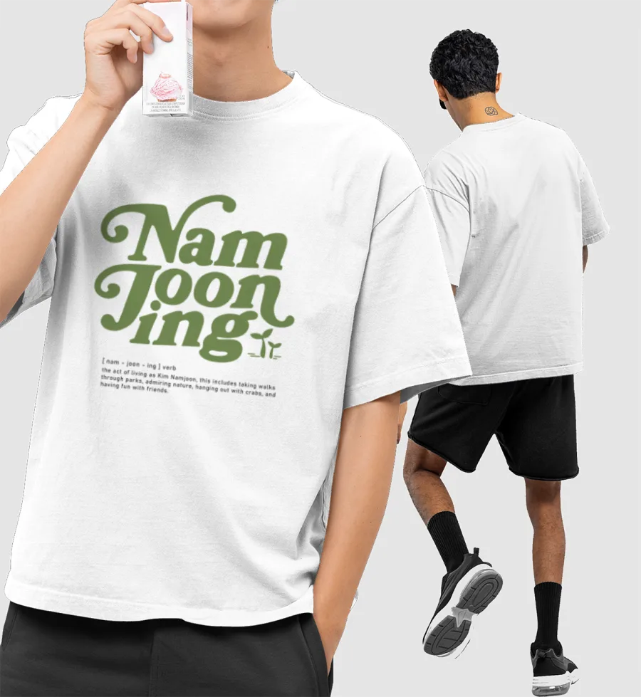 Namjooning Front-Printed Oversized T-Shirt