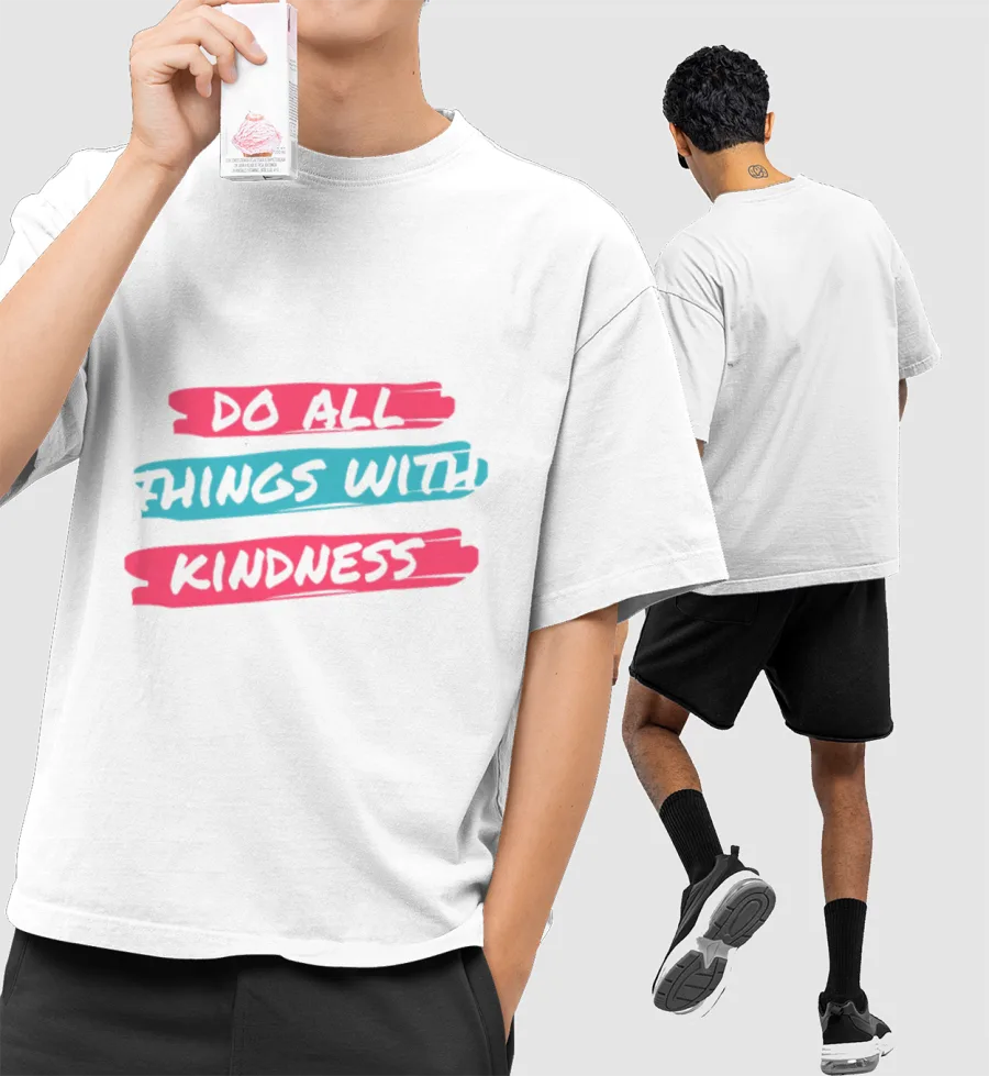 Motivational Front-Printed Oversized T-Shirt