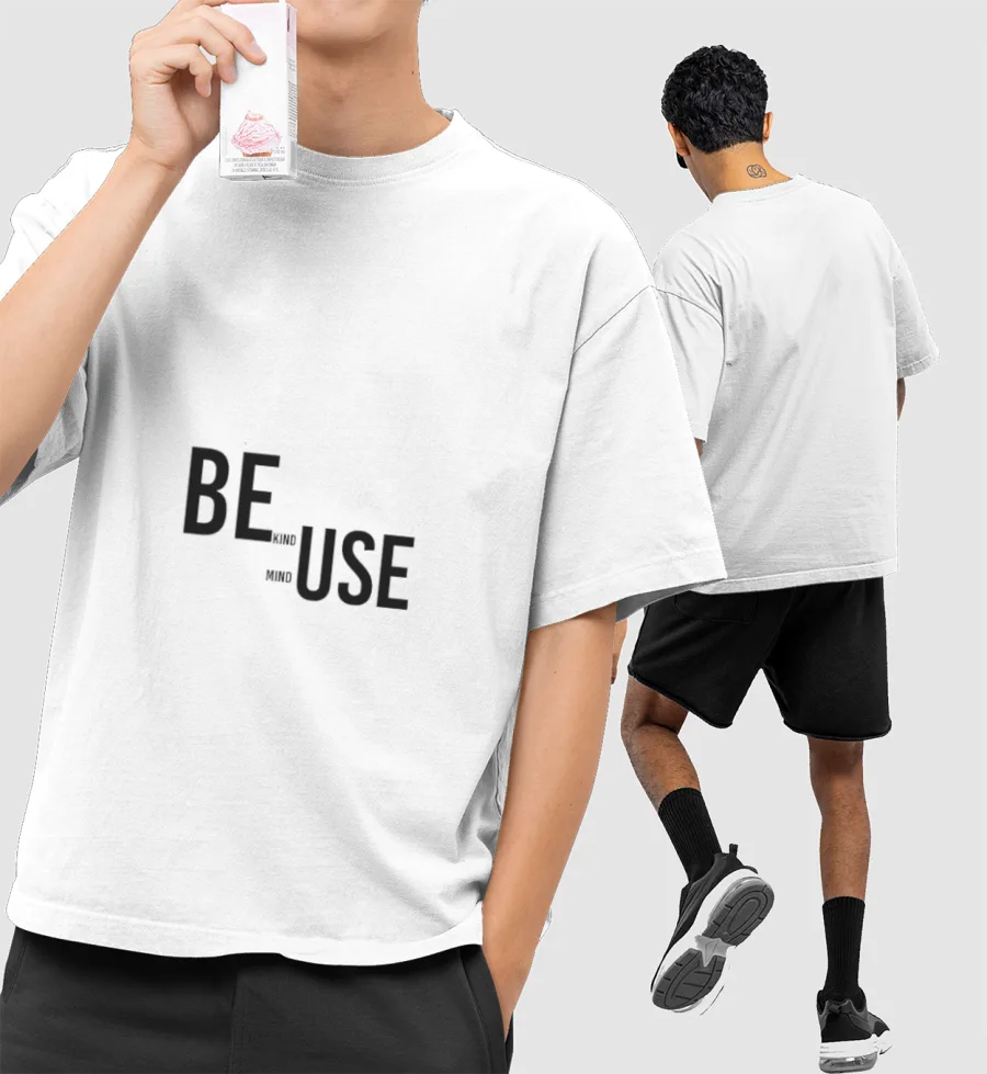 Attitude  Front-Printed Oversized T-Shirt