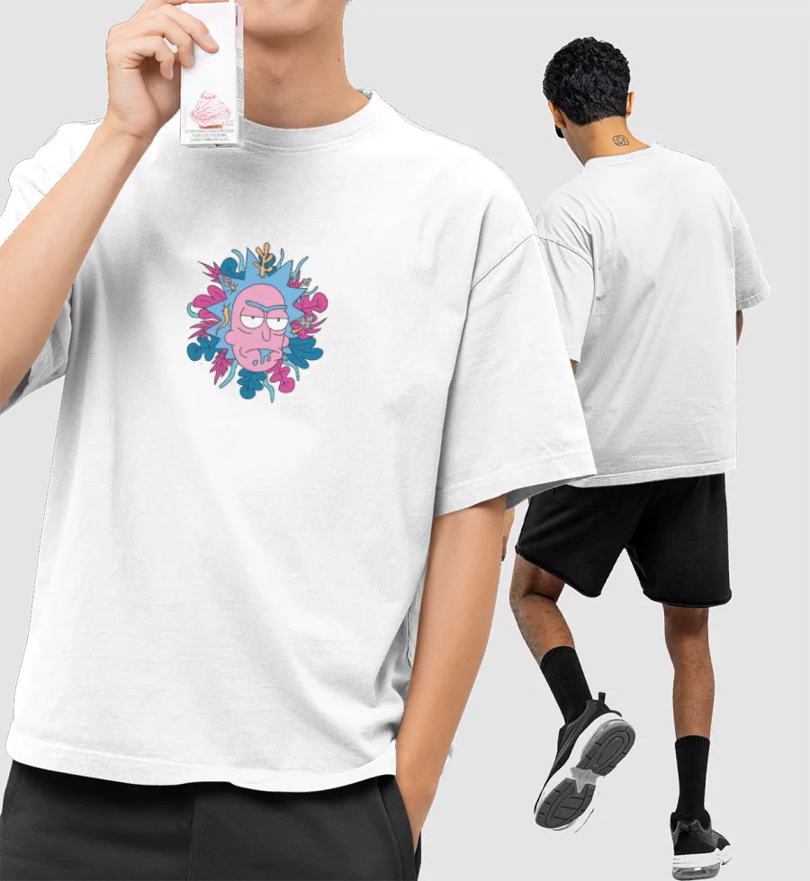 Rick bloom Front-Printed Oversized T-Shirt