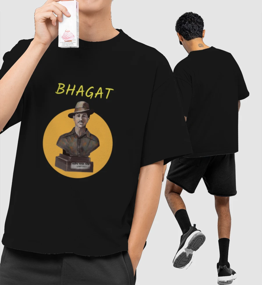 Bhagat Singh Front-Printed Oversized T-Shirt