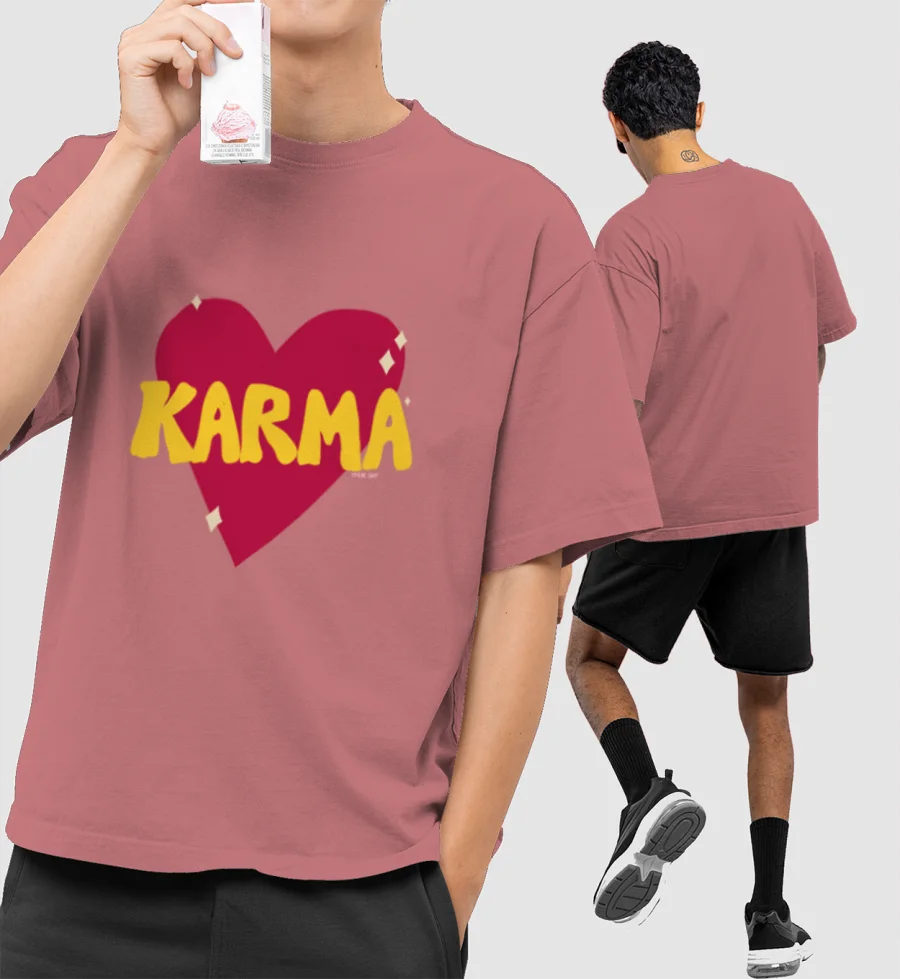 karma(midnights inspired) Front-Printed Oversized T-Shirt