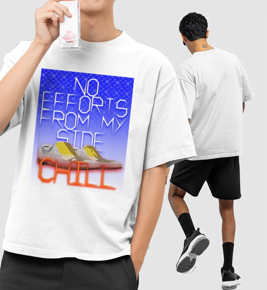 Chill Front-Printed Oversized T-Shirt