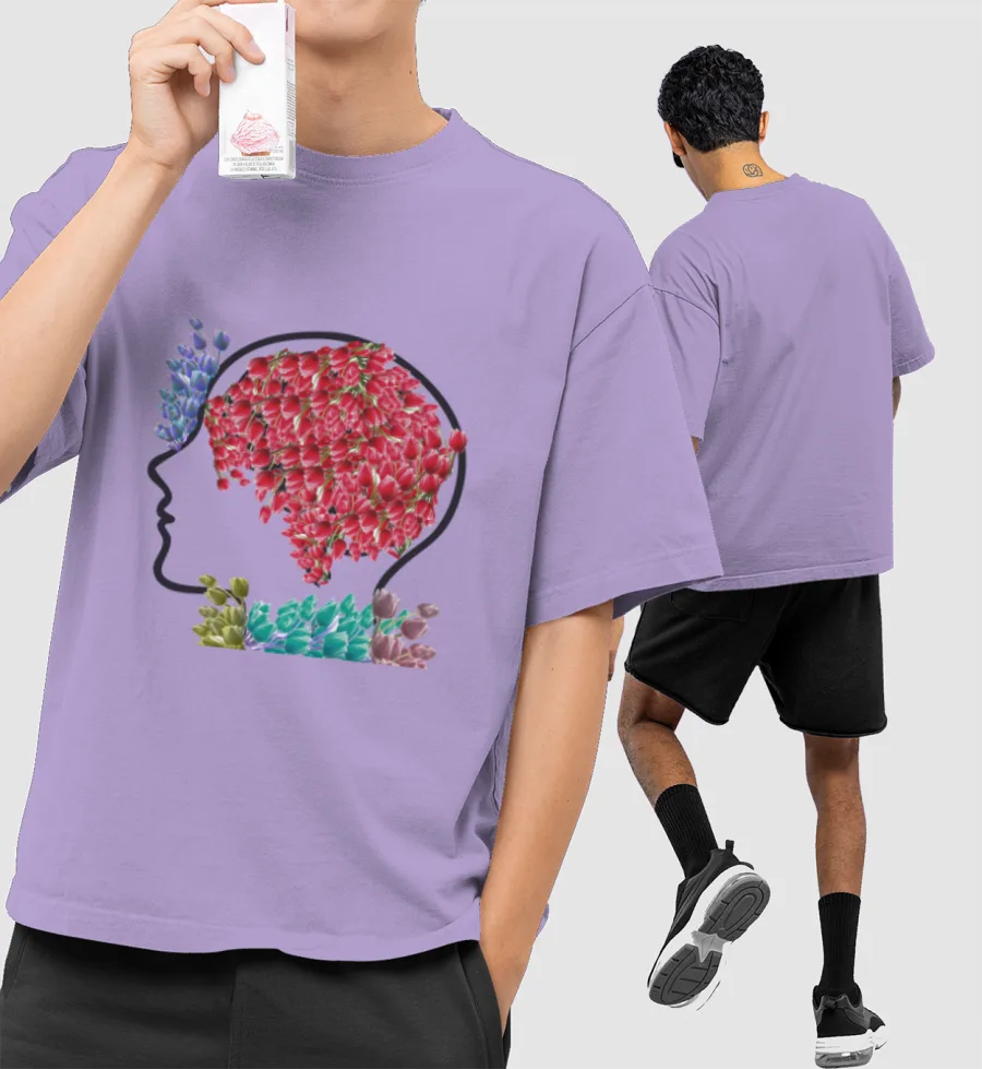 I bloom everyday Front-Printed Oversized T-Shirt