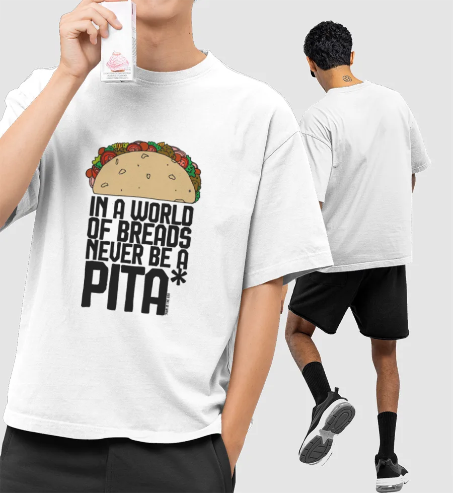 PITAAAA Front-Printed Oversized T-Shirt