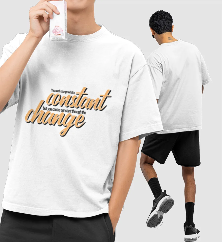 Motivation Front-Printed Oversized T-Shirt