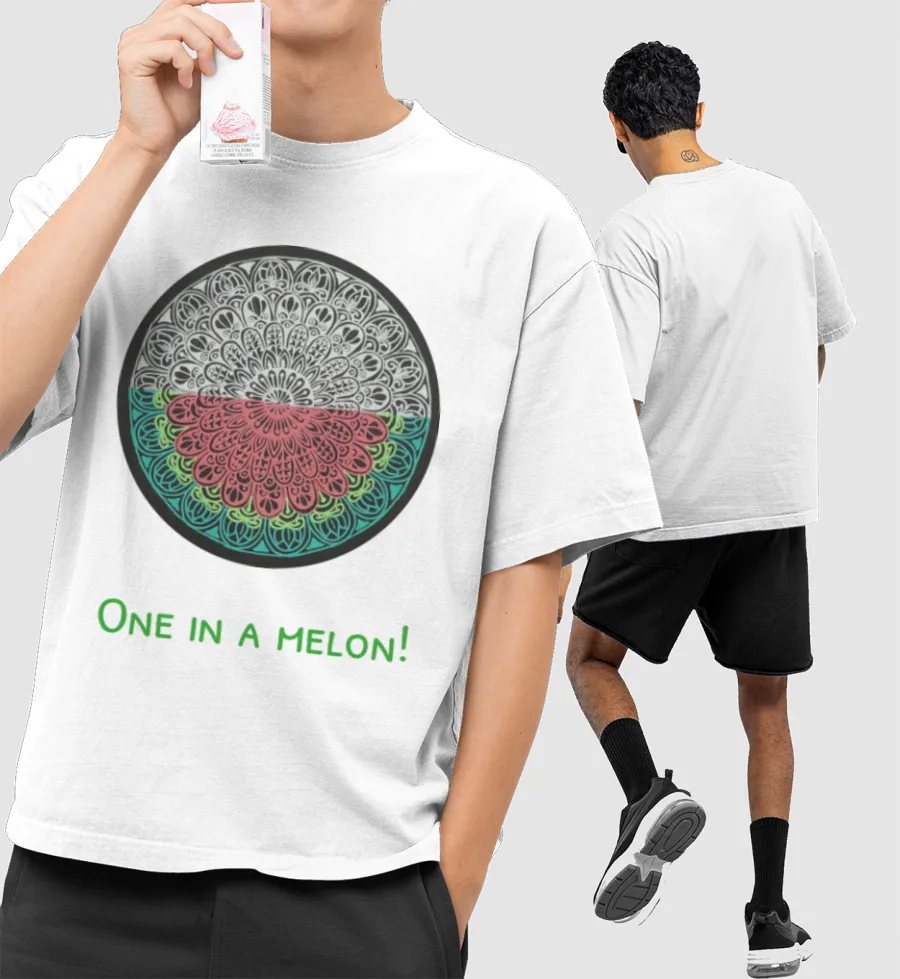 One in a Melon Front-Printed Oversized T-Shirt