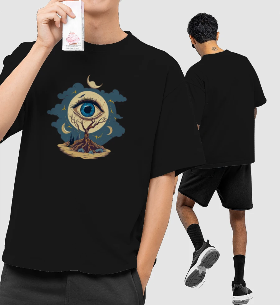 Art  Front-Printed Oversized T-Shirt