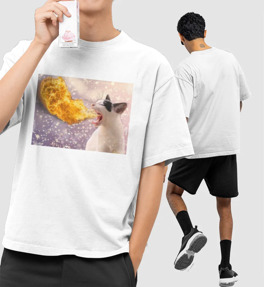 Winter Dreams Front-Printed Oversized T-Shirt