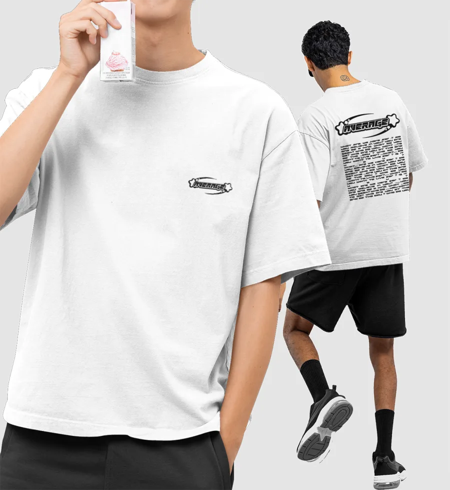 STUDIO AVERAGE 1 Oversized T-Shirt (Front & Back Print)