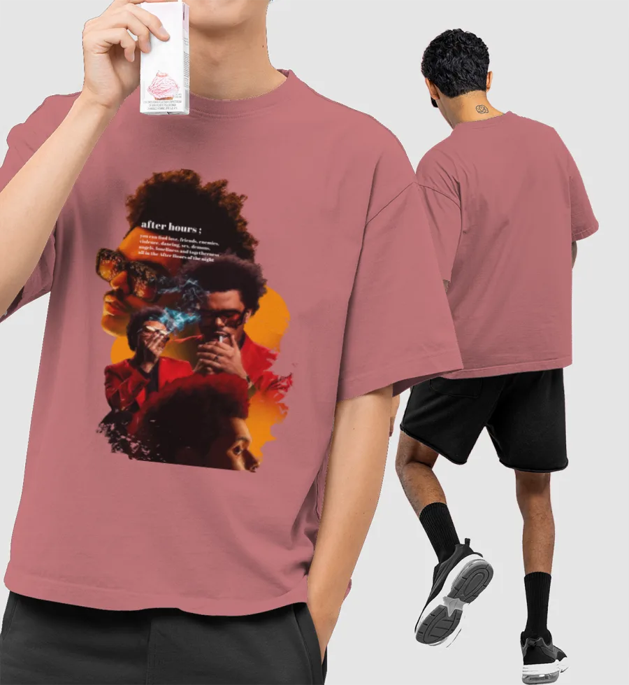 afterhours Front-Printed Oversized T-Shirt