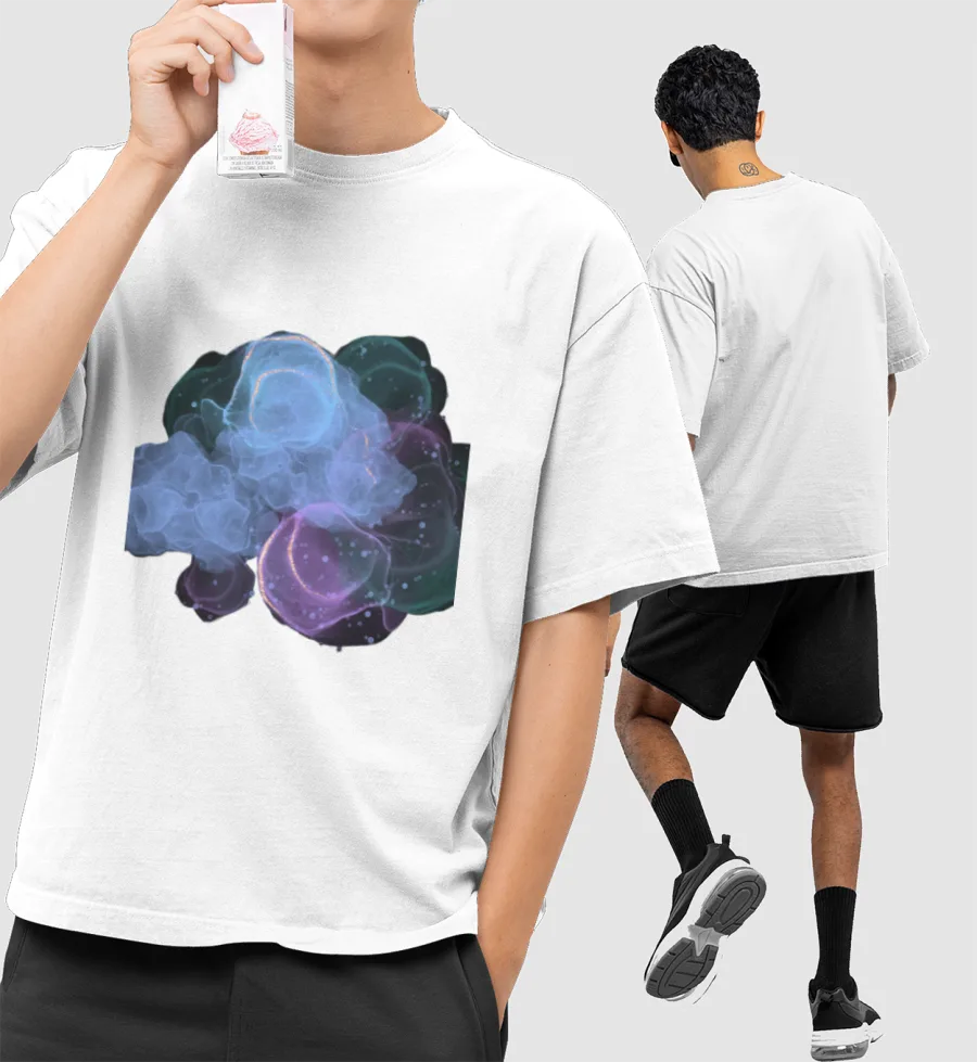 abstract Front-Printed Oversized T-Shirt