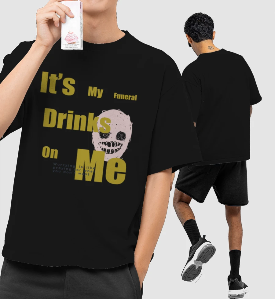 After party Front-Printed Oversized T-Shirt