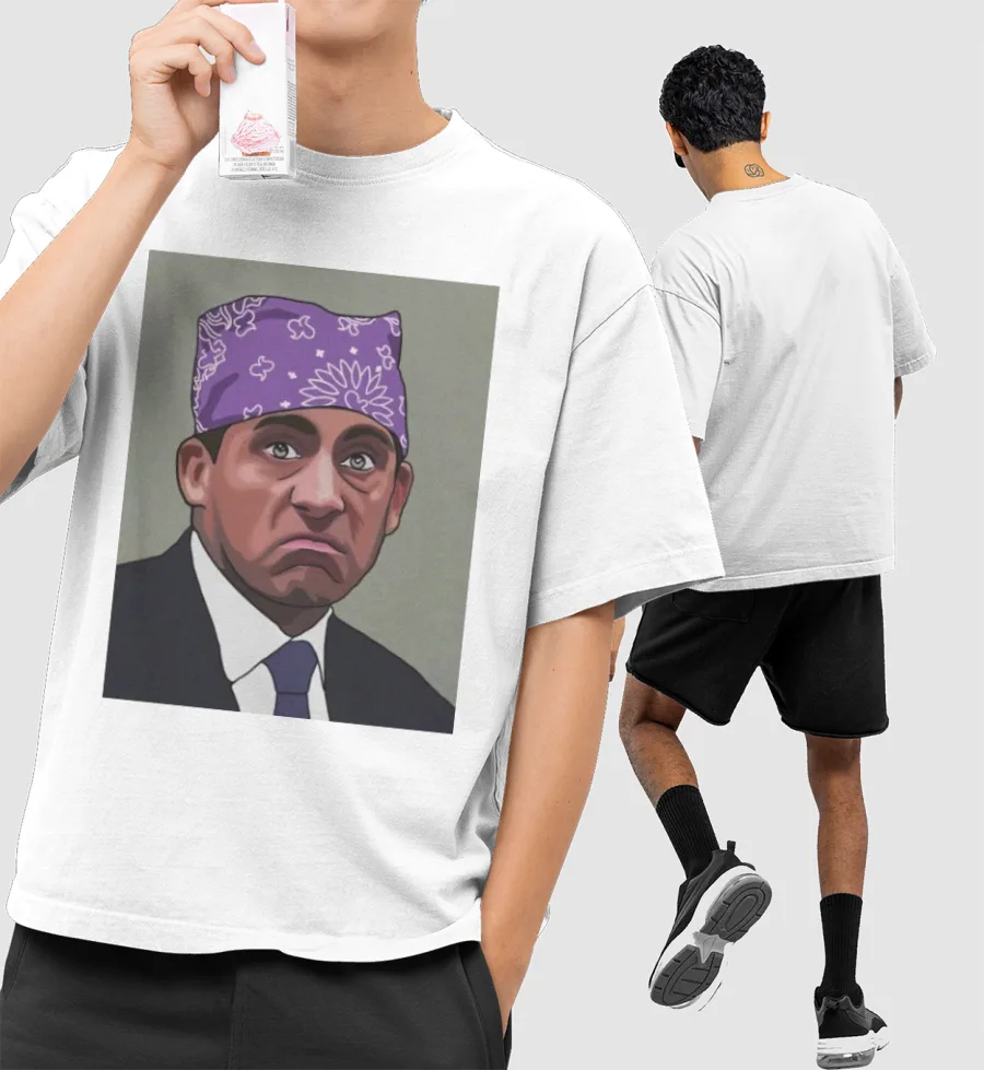 Prison Mike Front-Printed Oversized T-Shirt