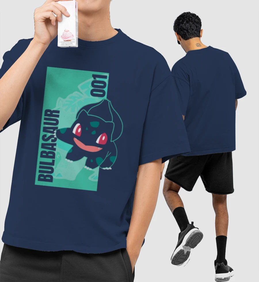 Bulbasaur  Front-Printed Oversized T-Shirt