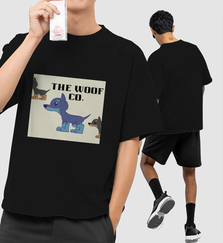 The Woof Co. Front-Printed Oversized T-Shirt