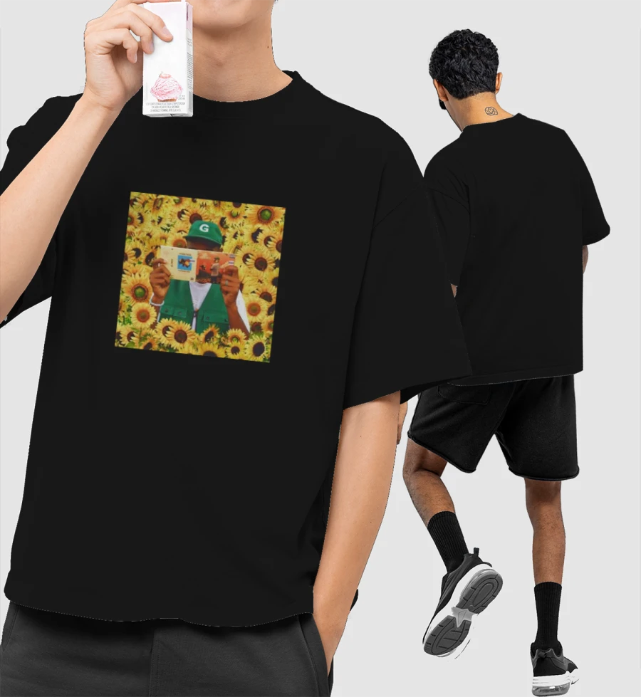 Flower Boy Tyler Front-Printed Oversized T-Shirt