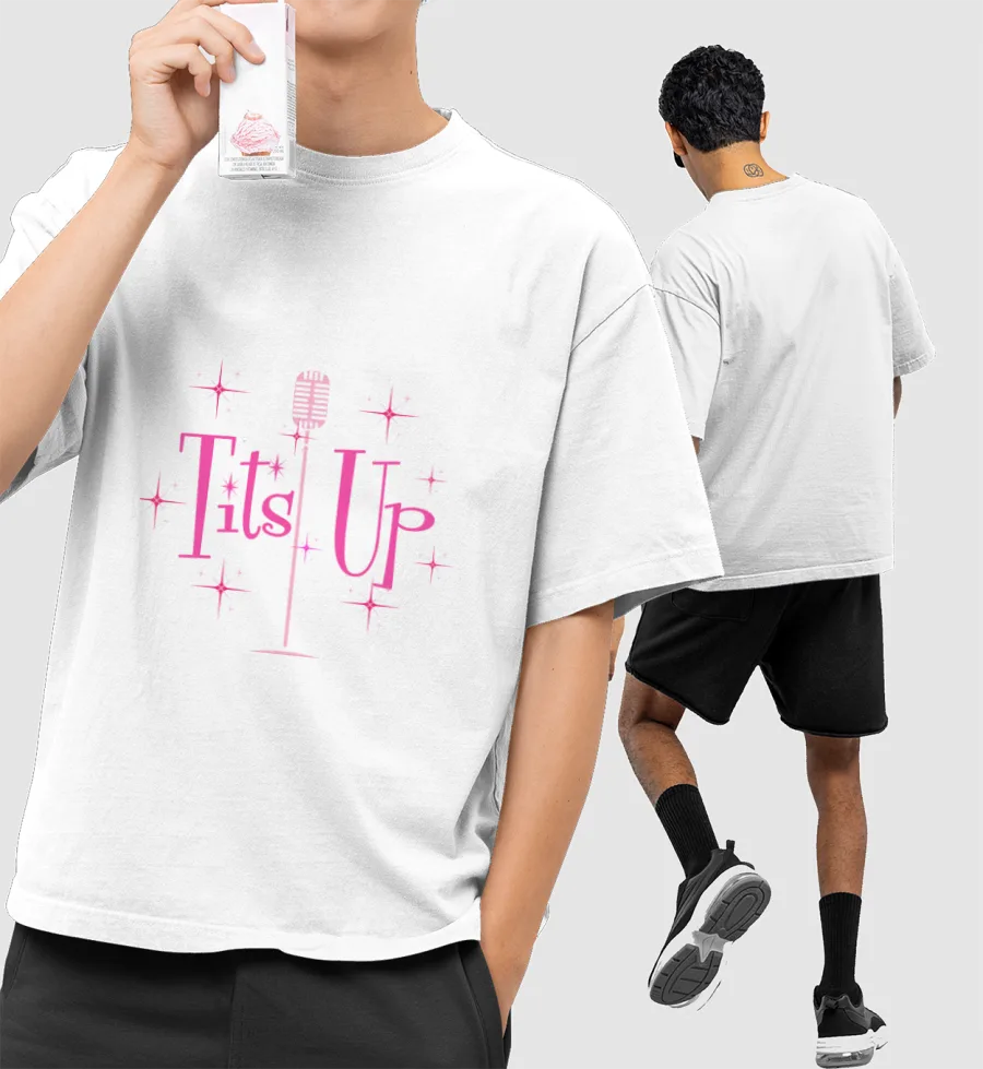 Tits Up - Mrs. Maisel Front-Printed Oversized T-Shirt