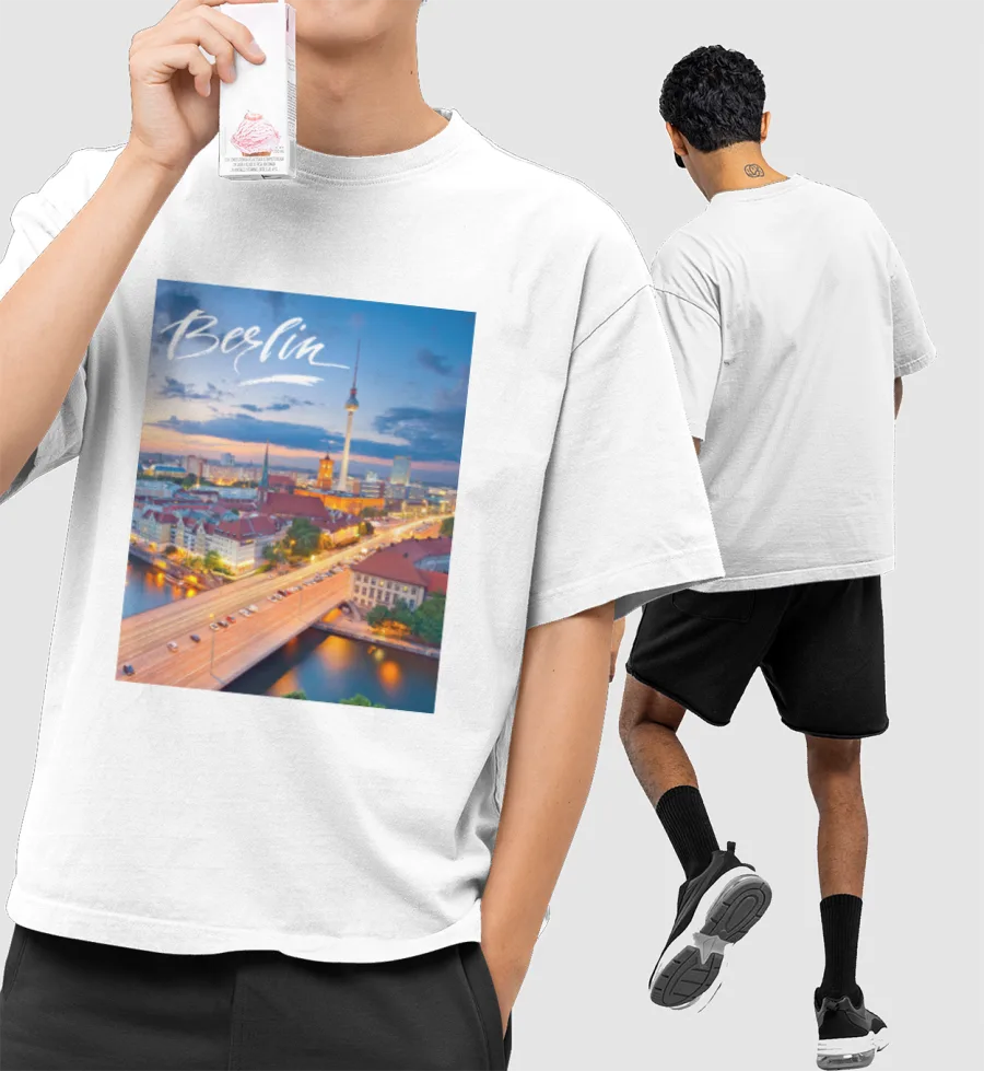 Berlin - Travel Series Front-Printed Oversized T-Shirt