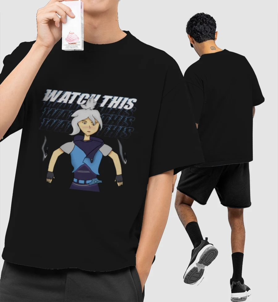 Valorant // Jett Front-Printed Oversized T-Shirt