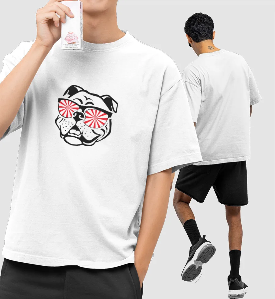COOL DOG Front-Printed Oversized T-Shirt