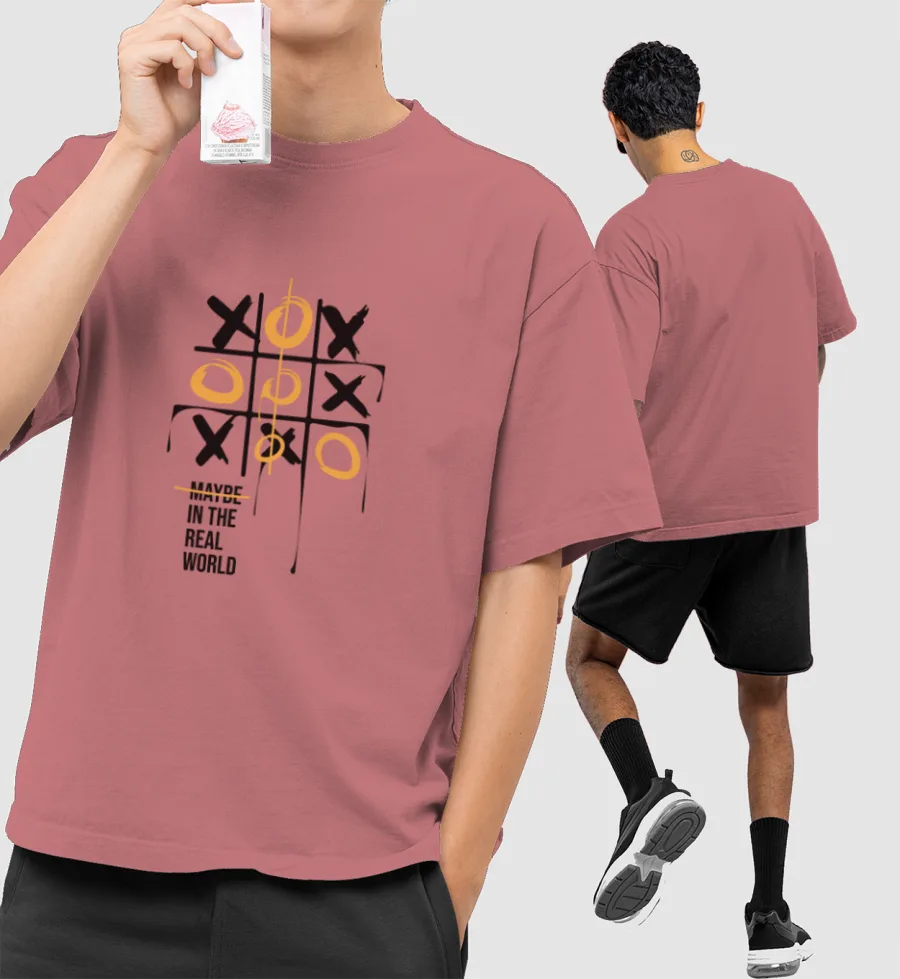 Real World Front-Printed Oversized T-Shirt