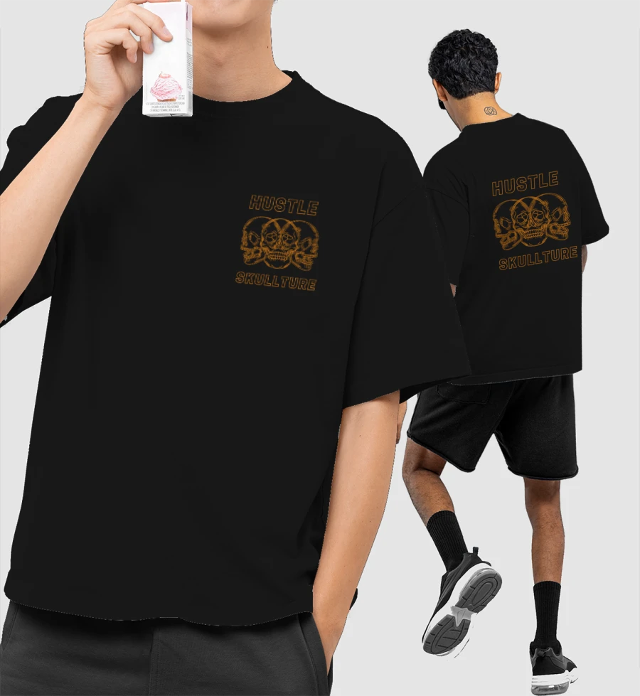 Skullture Oversized T-Shirt (Front & Back Print)