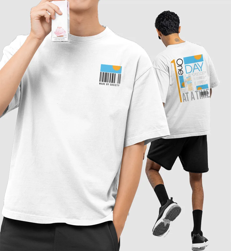 Made by society  Oversized T-Shirt (Front & Back Print)