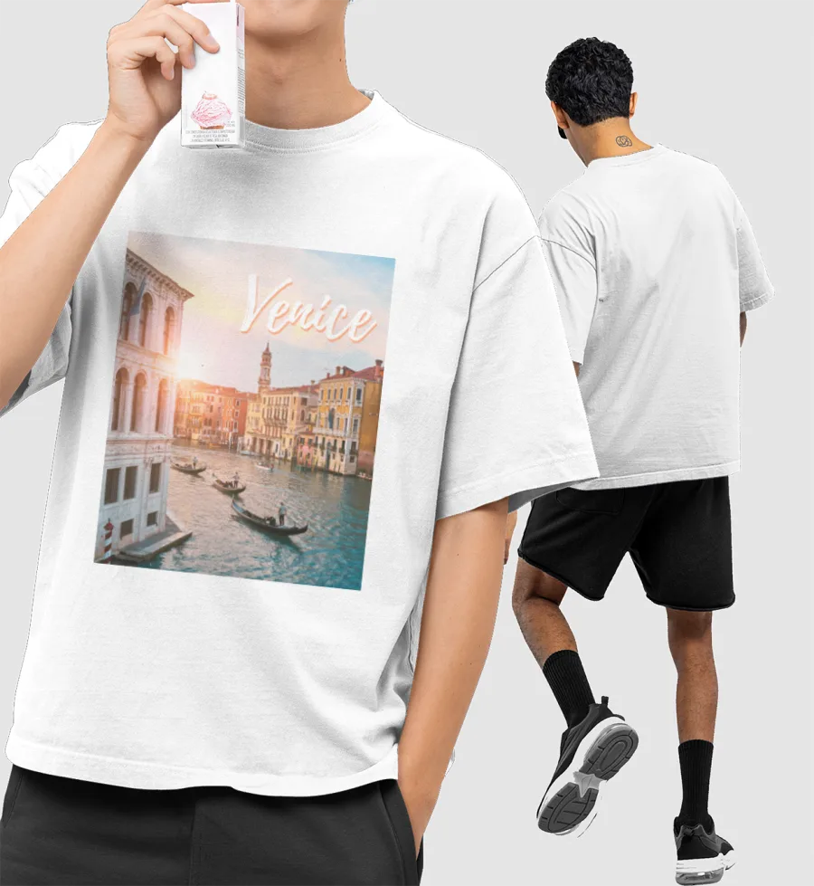 Venice - Travel Series Front-Printed Oversized T-Shirt