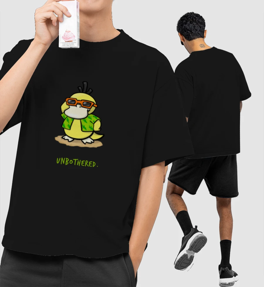 Psyduck - pokemon Front-Printed Oversized T-Shirt