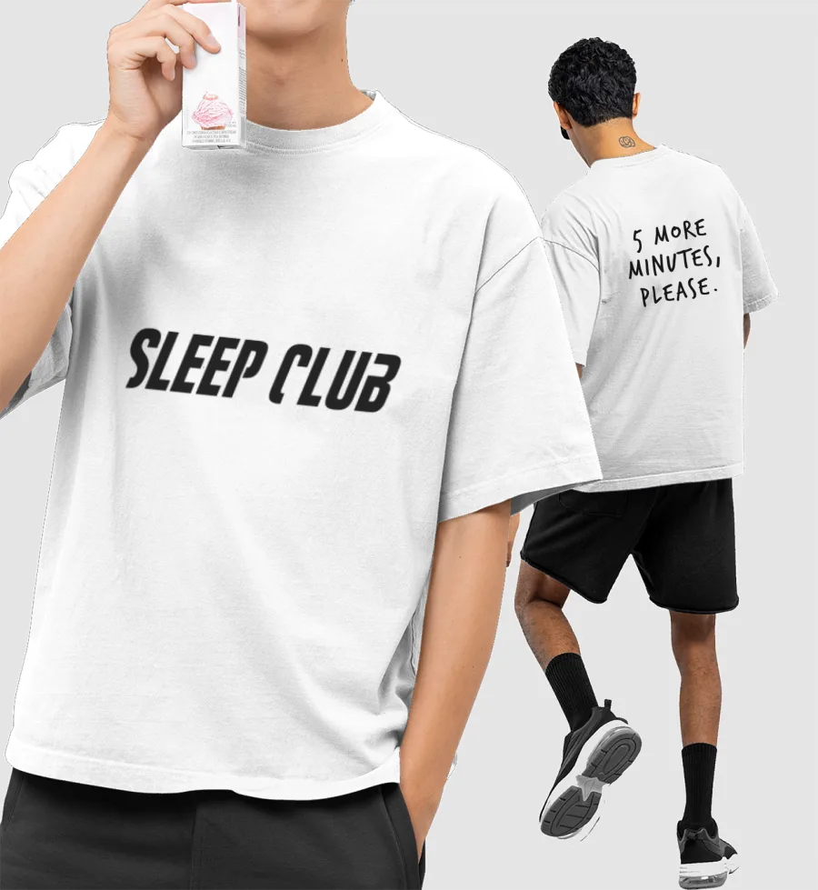Sleep Club Oversized T-Shirt (Front & Back Print)