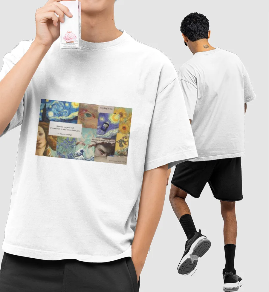 Van Gogh art  Front-Printed Oversized T-Shirt