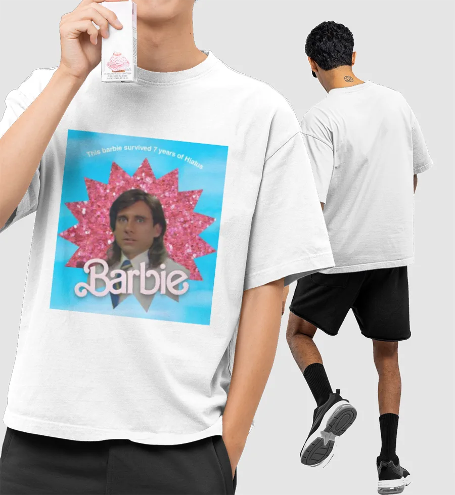 1DXTheOffice Front-Printed Oversized T-Shirt