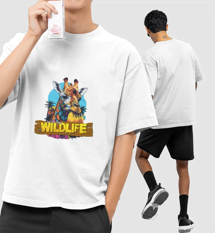 Wild Life Front-Printed Oversized T-Shirt