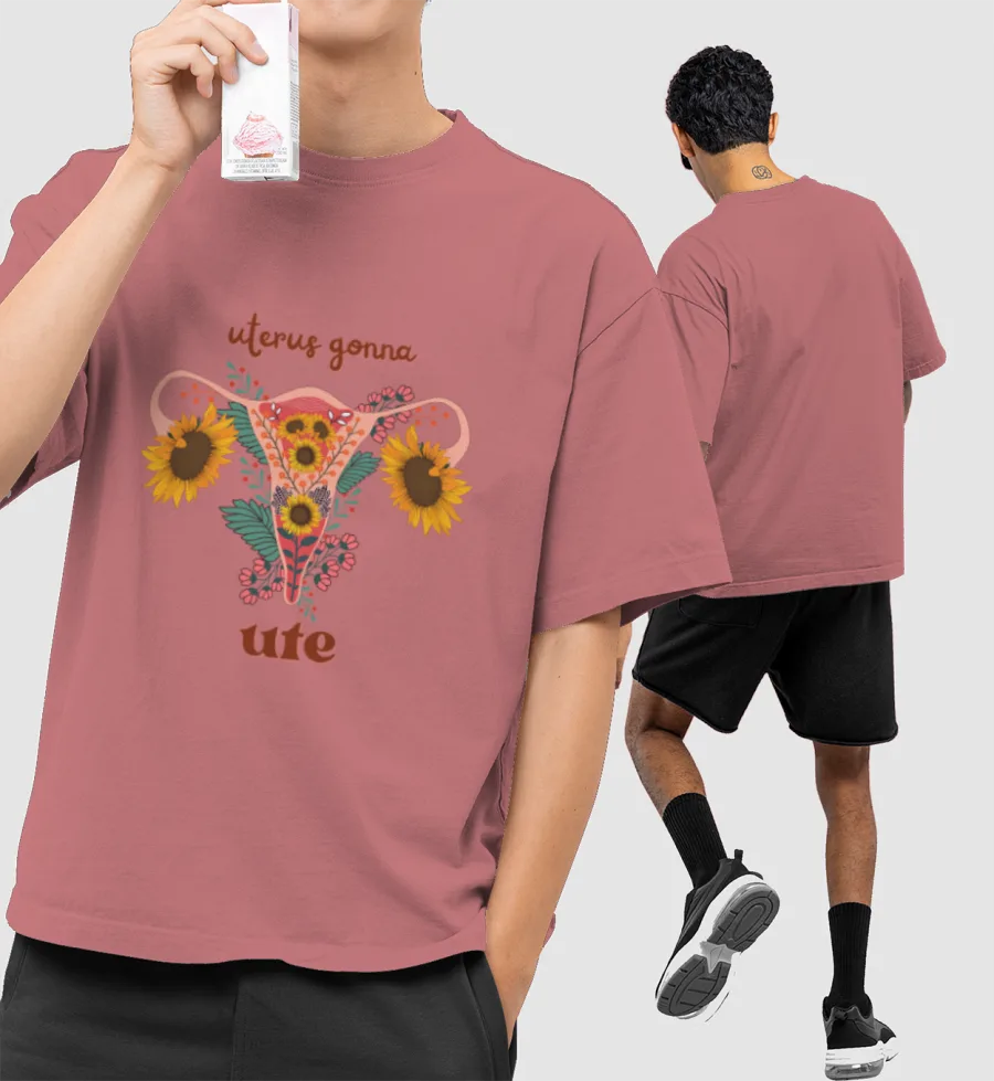 Uterus Gonna Ute Front-Printed Oversized T-Shirt