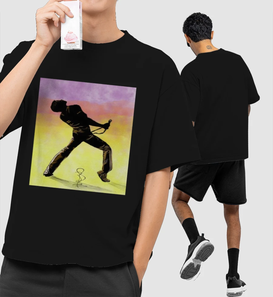 Radio Gaga Front-Printed Oversized T-Shirt