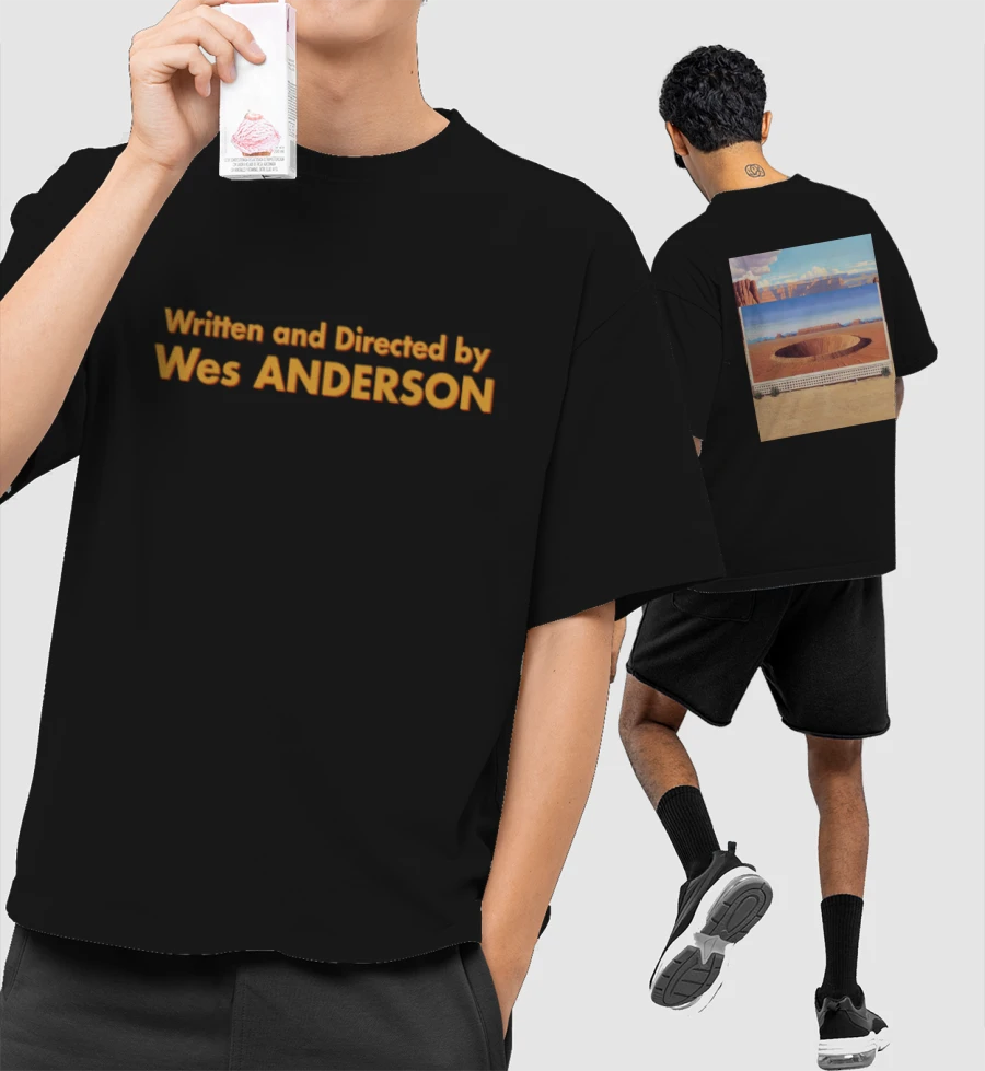 Wes Anderson Oversized T-Shirt (Front & Back Print)