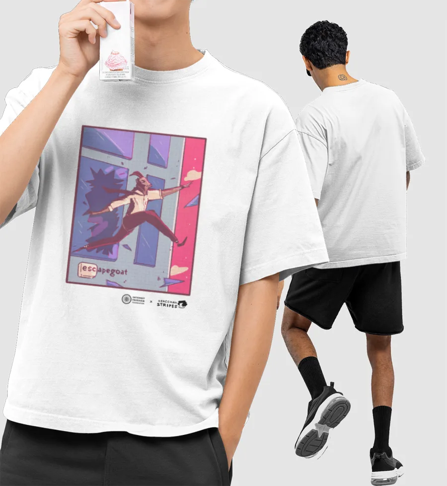 EScapegoat Front-Printed Oversized T-Shirt