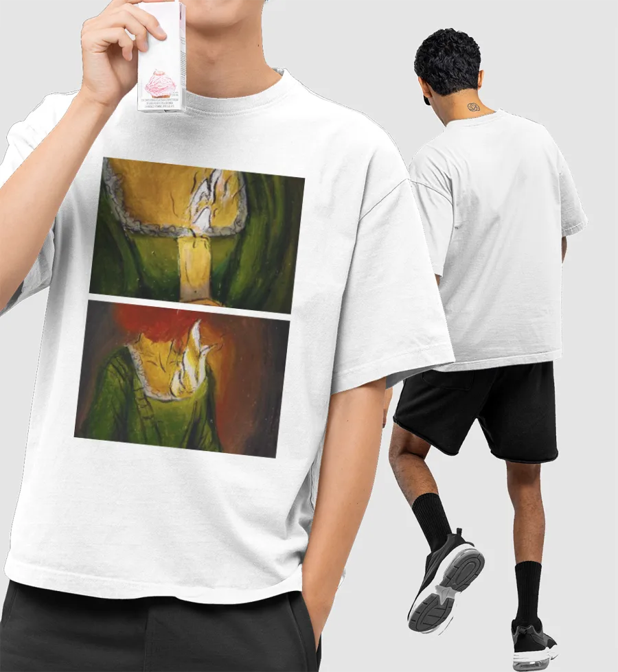 Portrait of a lady on fire  Front-Printed Oversized T-Shirt