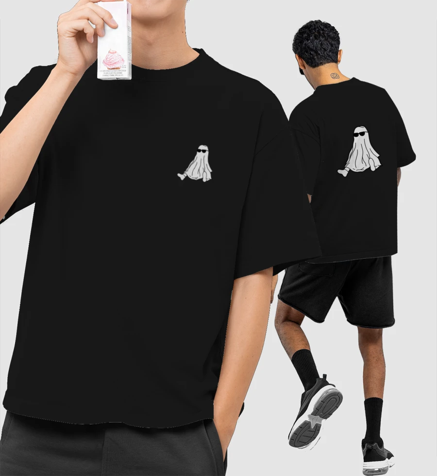 boo Oversized T-Shirt (Front & Back Print)