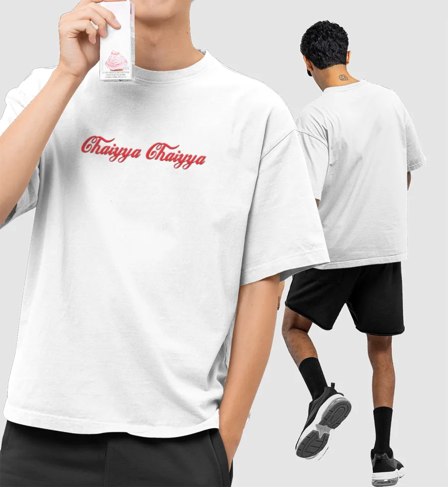 Chaiyya Chaiyya  Front-Printed Oversized T-Shirt