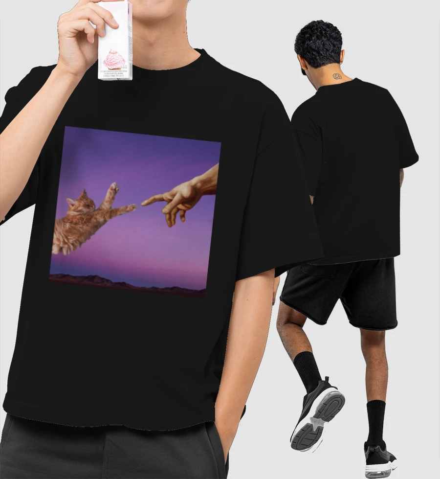 Ginger X Renaissance II Front-Printed Oversized T-Shirt